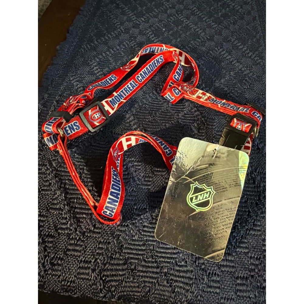 NHL Montreal Canadiens Adjustable Dog Harness Red Medium Hockey Fan Gear